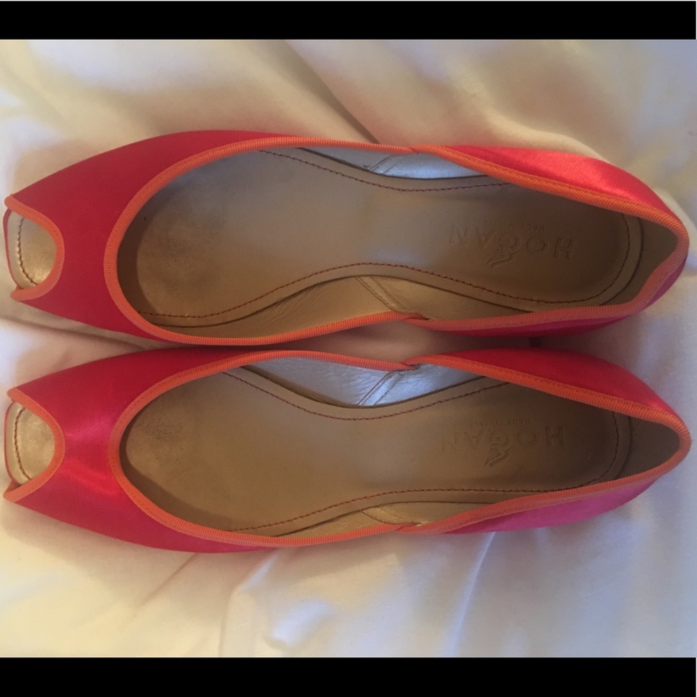Hogan silk flats